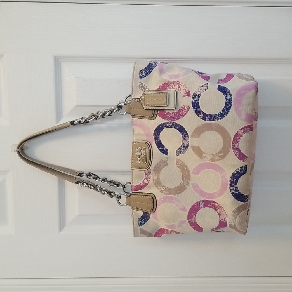 Coach Madison Metallic Op Art Tote F22286